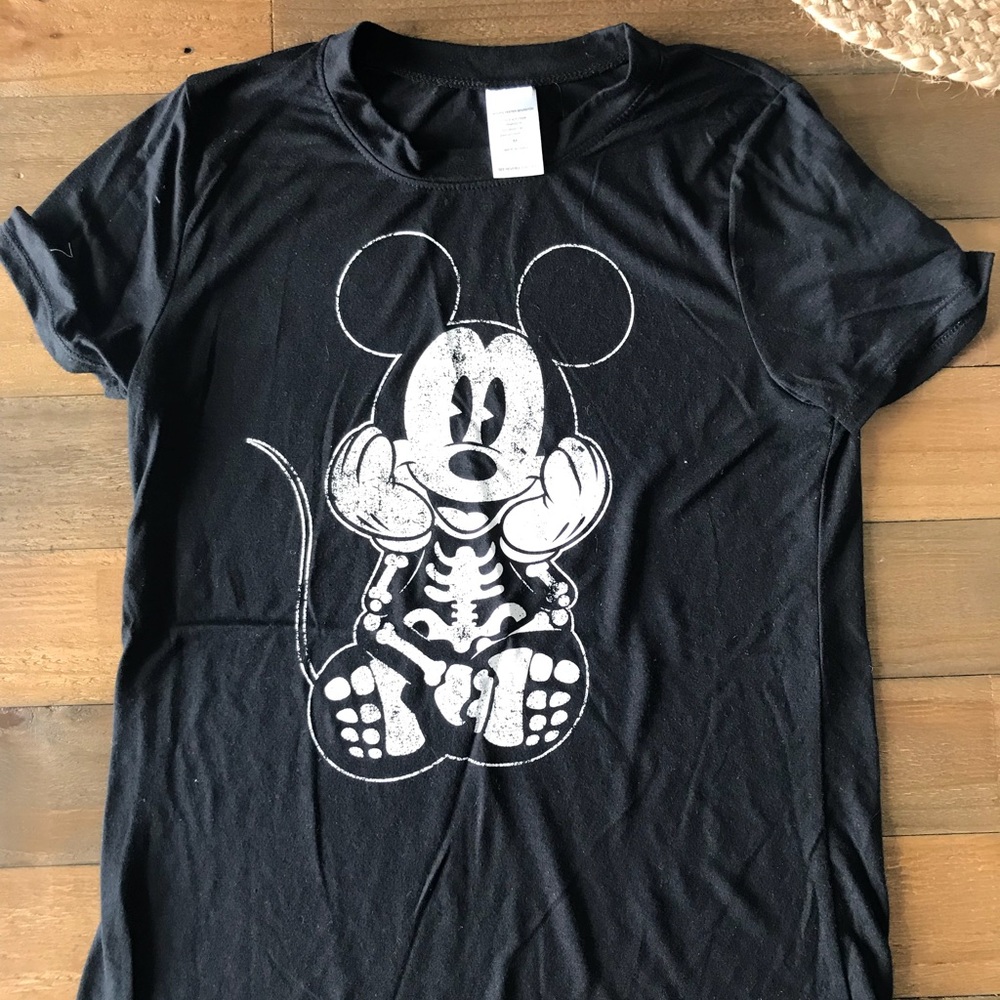 Mickey skeleton tee